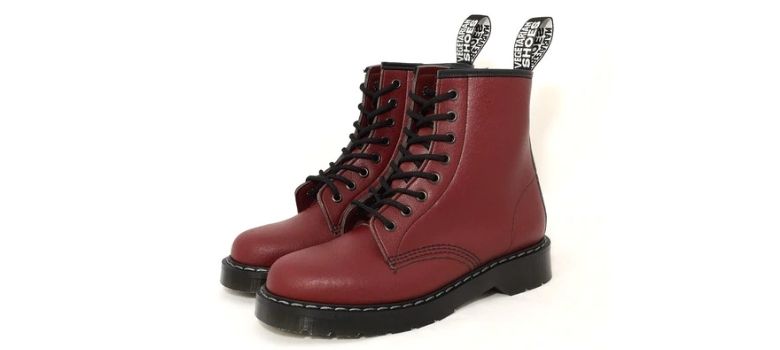 red vegan boots
