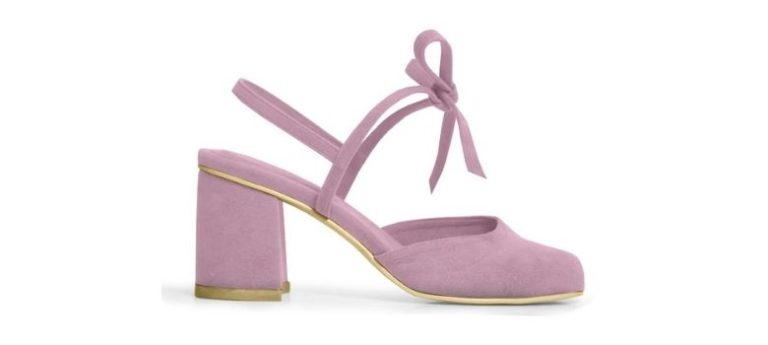 Vegan Leather Ribbon High Heels - Red main image 1