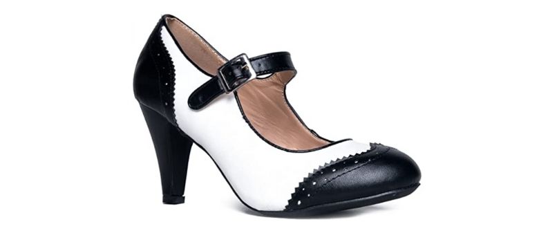 J. Adams Mary Jane heeled vegan Oxford shoes