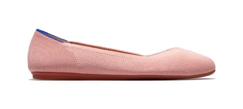 Rothy's pink vegan ballet flats