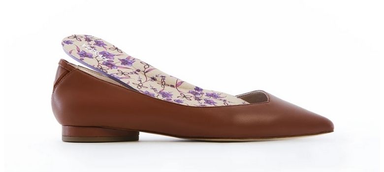 Veerah brown vegan ballet flats